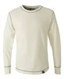 J America 8238 Vintage Long Sleeve Thermal T-Shirt in Vintage white/ charcoal