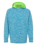 J America 8610 Youth Cosmic Fleece Hooded Pullover Electric Blue/ Neon Green