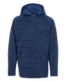 J America 8610 Youth Cosmic Fleece Hooded Pullover Royal Fleck/ Royal