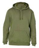 J America 8824 Premium Hooded Sweatshirt in Military green