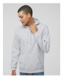 J America 8824 Premium Hooded Sweatshirt in Ash heather