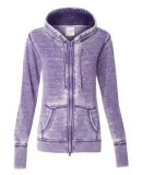 J America 8913 Women's Zen Fleece Full-Zip Hooded  Very Berry