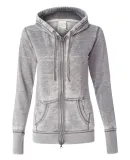 J America 8913 Women's Zen Fleece Full-Zip Hooded  Cement