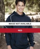J America 8974 Poly Mesh Hooded Pullover Red