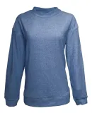 J America 8428 Women's Weekend Terry Mock Crew Royal