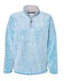 J America 8451 Women's Epic Sherpa Quarter-Zip Sapphire Heather