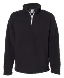 J America 8451 Women's Epic Sherpa Quarter-Zip Black