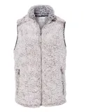 J America 8456 Women's Epic Sherpa Vest Oatmeal Heather