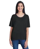 Anvil 36PVL Women's Freedom Drop Shoulder Tee in Black