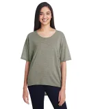 Anvil 36PVL Women's Freedom Drop Shoulder Tee in Hthr city green