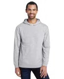 Anvil 73500 French Terry Unisex Hooded Pullover in Heather grey