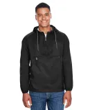 Harriton M750 Adult Packable Nylon Jacket BLACK