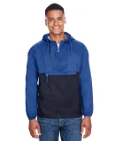 Harriton M750 Adult Packable Nylon Jacket ROYAL/ NAVY