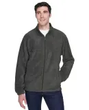 Harriton M990 Men's 8 oz. Full-Zip Fleece CHARCOAL