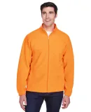 Harriton M990 Men's 8 oz. Full-Zip Fleece SAFETY ORANGE