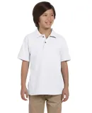 Harriton M200Y Youth 6 oz. Ringspun Cotton Piqué  WHITE