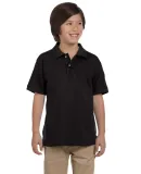 Harriton M200Y Youth 6 oz. Ringspun Cotton Piqué  BLACK