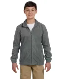 Harriton M990Y Youth 8 oz. Full-Zip Fleece CHARCOAL