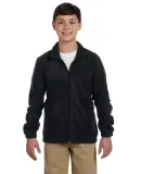 Harriton M990Y Youth 8 oz. Full-Zip Fleece BLACK