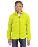 Harriton M990Y Youth 8 oz. Full-Zip Fleece SAFETY YELLOW