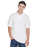 Harriton M265 Men's 5.6 oz. Easy Blend™ Polo WHITE