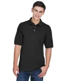 Harriton M265 Men's 5.6 oz. Easy Blend™ Polo BLACK