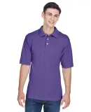 Harriton M265 Men's 5.6 oz. Easy Blend™ Polo TEAM PURPLE