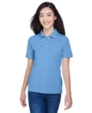 Harriton M265W Ladies' 5.6 oz. Easy Blend™ Polo LT COLLEGE BLUE