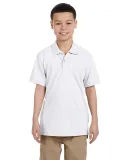 Harriton M265Y Youth 5.6 oz. Easy Blend™ Polo WHITE