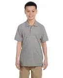 Harriton M265Y Youth 5.6 oz. Easy Blend™ Polo GREY HEATHER