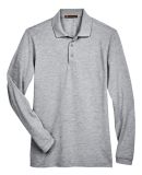 Harriton M265L Men's 5.6 oz. Easy Blend™ Long-Sl in Grey heather