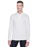 Harriton M265L Men's 5.6 oz. Easy Blend™ Long-Sl WHITE
