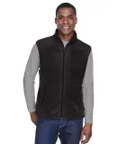 Harriton M985 Adult 8 oz. Fleece Vest BLACK