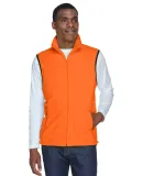 Harriton M985 Adult 8 oz. Fleece Vest SAFETY ORANGE