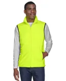 Harriton M985 Adult 8 oz. Fleece Vest SAFETY YELLOW