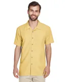 Harriton M560 Men's Barbados Textured Camp Shirt PINEAPPLE