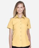 Harriton M560W Ladies' Barbados Textured Camp Shi in Pineapple