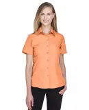 Harriton M560W Ladies' Barbados Textured Camp Shi NECTARINE