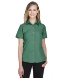 Harriton M560W Ladies' Barbados Textured Camp Shi PALM GREEN