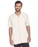 Harriton M570 Men's Bahama Cord Camp Shirt CREME