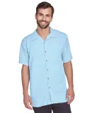 Harriton M570 Men's Bahama Cord Camp Shirt CLOUD BLUE