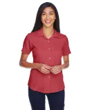Harriton M570W Ladies' Bahama Cord Camp Shirt TILE RED