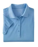 Harriton M374W Ladies' 3.8 oz. Polytech Mesh Inser LIGHT BLUE
