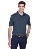 Harriton M354 Men's Micro-Piqué Polo in Navy