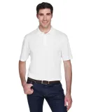 Harriton M354 Men's Micro-Piqué Polo WHITE