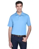 Harriton M354 Men's Micro-Piqué Polo LIGHT BLUE