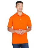 Harriton M353 Men's Double Mesh Polo TEAM ORANGE