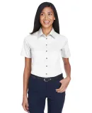 Harriton M500SW Ladies' Easy Blend™ Short-Sleeve WHITE