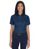Harriton M500SW Ladies' Easy Blend™ Short-Sleeve NAVY