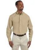 Harriton M510 Men's 3.1 oz. Essential Poplin STONE